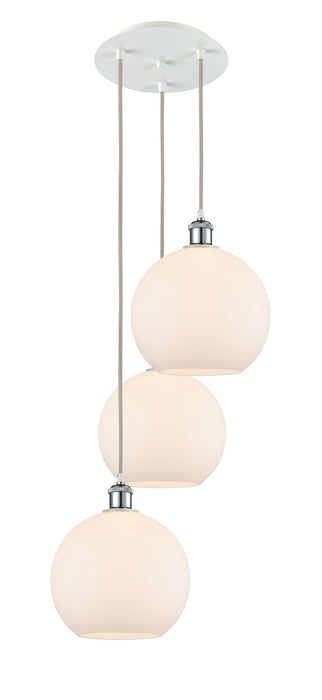 Innovations 113B-3P-WPC-G121-10 LED Pendant, White Polished Chrome