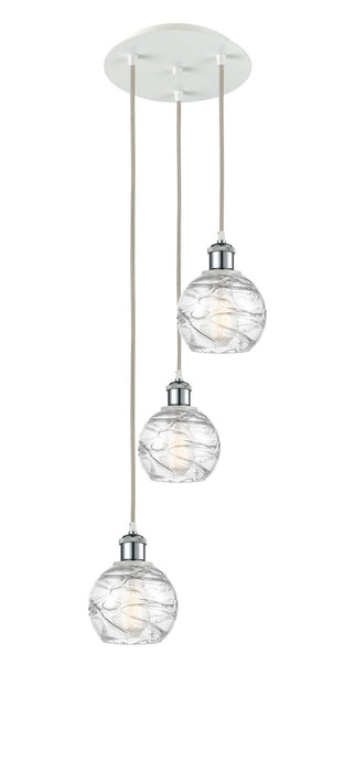 Innovations 113B-3P-WPC-G1213-6 LED Pendant, White Polished Chrome
