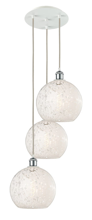 Innovations 113B-3P-WPC-G1216-10WM LED Pendant, White Polished Chrome