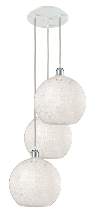 Innovations 113B-3P-WPC-G1216-12WM LED Pendant, White Polished Chrome