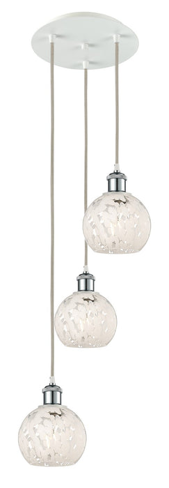 Innovations 113B-3P-WPC-G1216-6WM LED Pendant, White Polished Chrome