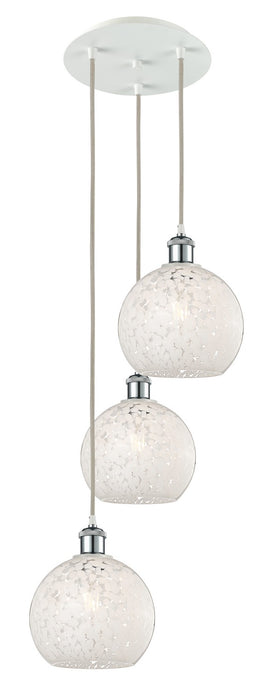 Innovations 113B-3P-WPC-G1216-8WM LED Pendant, White Polished Chrome
