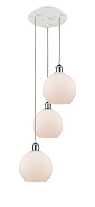 Innovations 113B-3P-WPC-G121-8 LED Pendant, White Polished Chrome