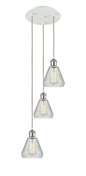 Innovations 113B-3P-WPC-G275 LED Pendant, White Polished Chrome