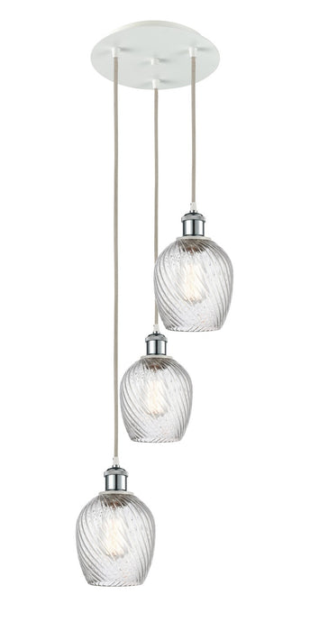 Innovations 113B-3P-WPC-G292 LED Pendant, White Polished Chrome