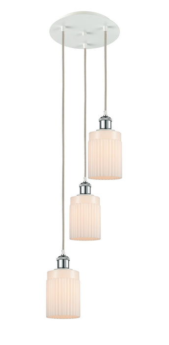 Innovations 113B-3P-WPC-G341 LED Pendant, White Polished Chrome