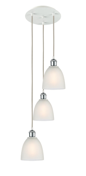 Innovations 113B-3P-WPC-G381 LED Pendant, White Polished Chrome