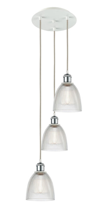 Innovations 113B-3P-WPC-G382 LED Pendant, White Polished Chrome
