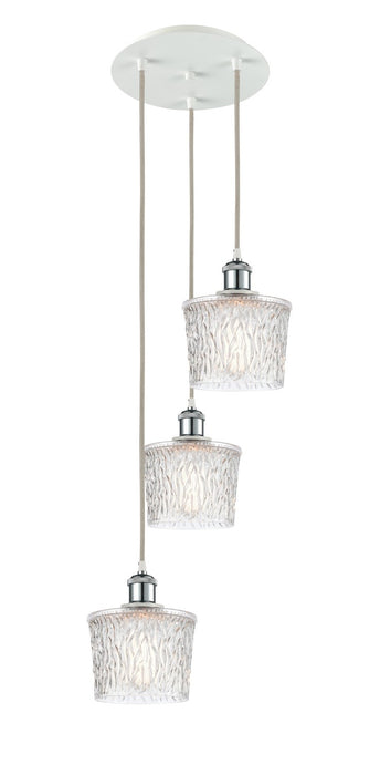 Innovations 113B-3P-WPC-G402 LED Pendant, White Polished Chrome