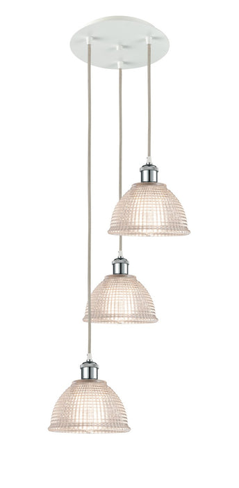 Innovations 113B-3P-WPC-G422 LED Pendant, White Polished Chrome