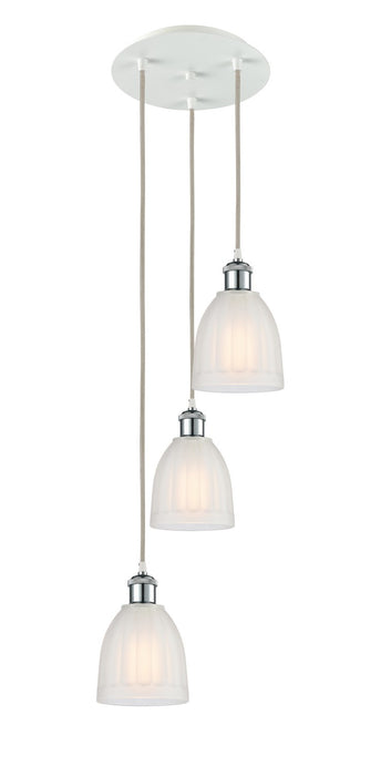 Innovations 113B-3P-WPC-G441 LED Pendant, White Polished Chrome