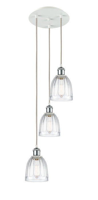 Innovations 113B-3P-WPC-G442 LED Pendant, White Polished Chrome