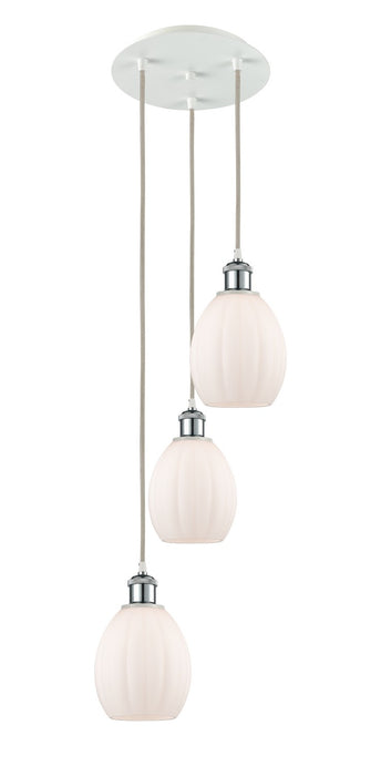 Innovations 113B-3P-WPC-G81 LED Pendant, White Polished Chrome