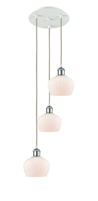 Innovations 113B-3P-WPC-G91 LED Pendant, White Polished Chrome