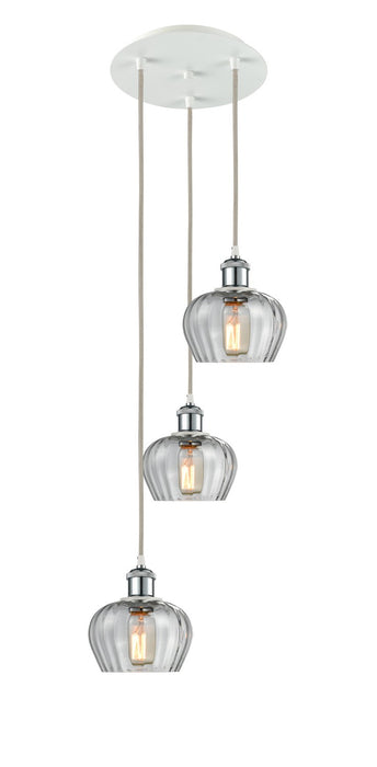 Innovations 113B-3P-WPC-G92 LED Pendant, White Polished Chrome