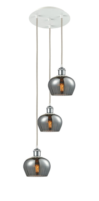 Innovations 113B-3P-WPC-G93 LED Pendant, White Polished Chrome