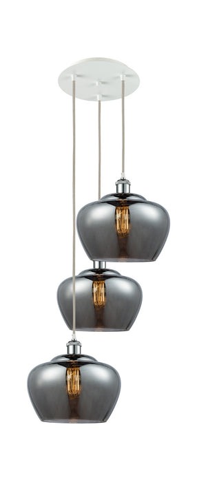 Innovations 113B-3P-WPC-G93-L LED Pendant, White Polished Chrome