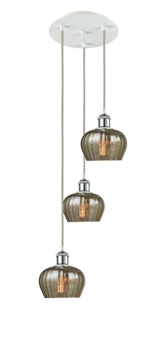 Innovations 113B-3P-WPC-G96 LED Pendant, White Polished Chrome