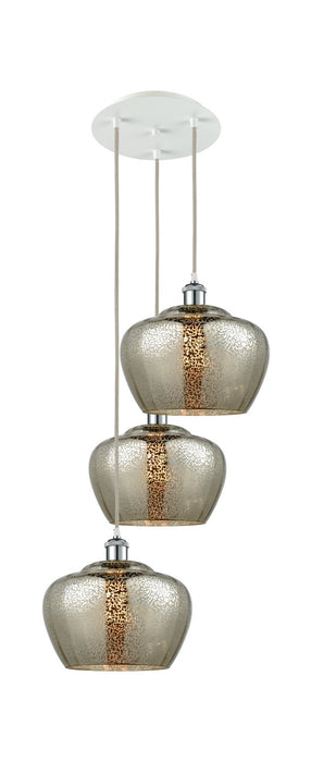 Innovations 113B-3P-WPC-G96-L LED Pendant, White Polished Chrome