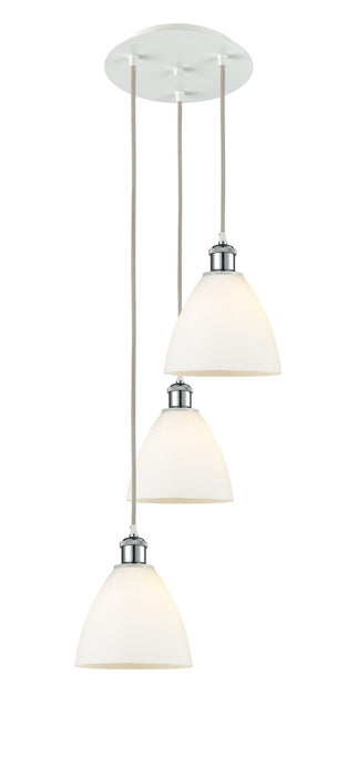 Innovations 113B-3P-WPC-GBD-751 LED Pendant, White Polished Chrome