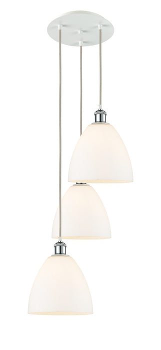 Innovations 113B-3P-WPC-GBD-91 LED Pendant, White Polished Chrome