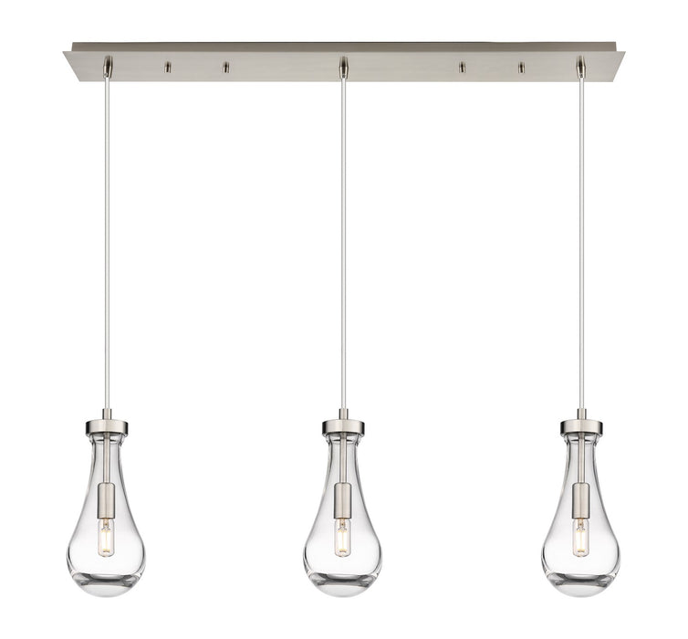 Innovations 123-451-1P-SN-G451-5CL LED Linear Pendant, Brushed Satin Nickel