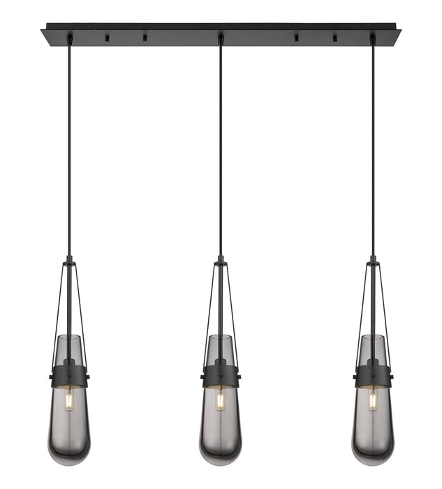 Innovations 123-452-1P-BK-G452-4SM LED Linear Pendant, Matte Black