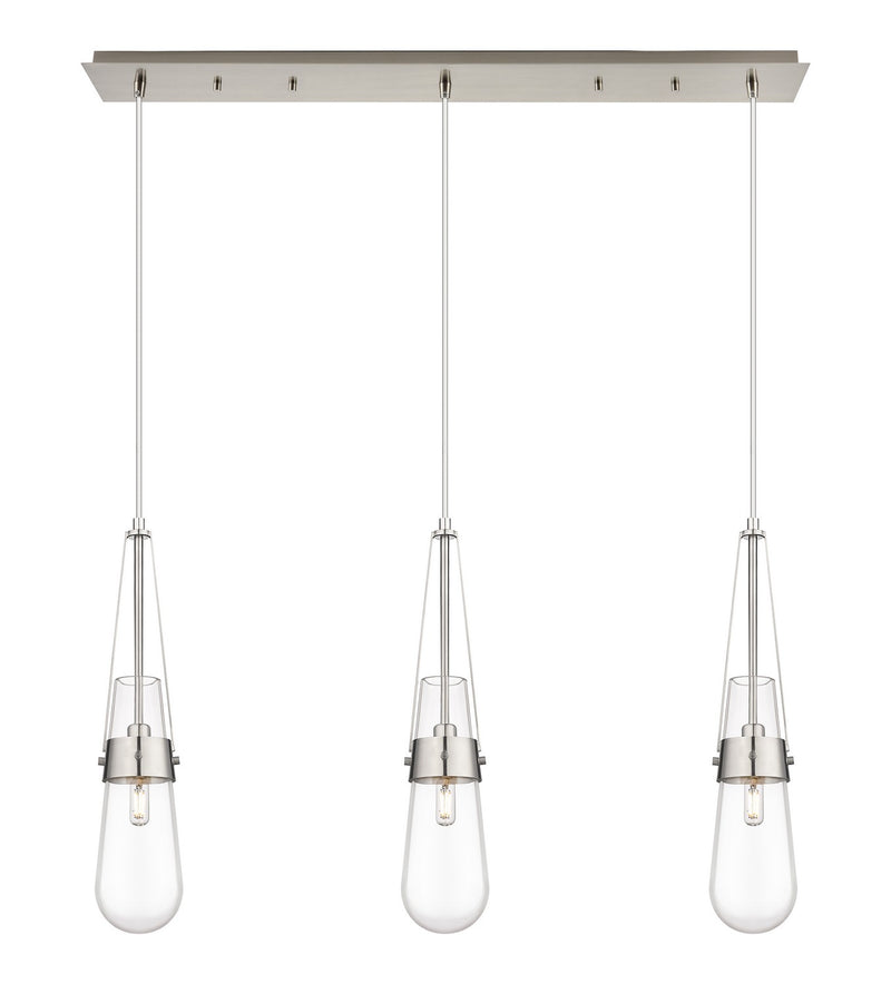 Innovations 123-452-1P-SN-G452-4CL LED Linear Pendant, Brushed Satin Nickel