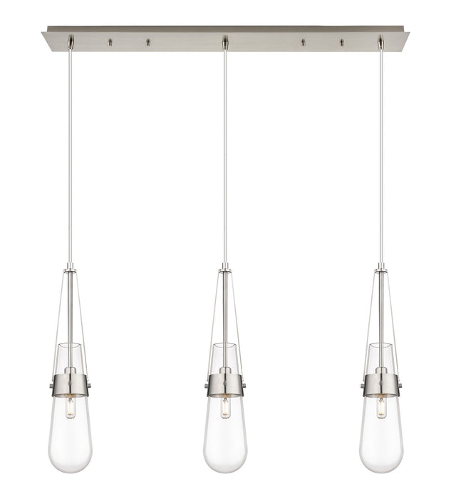 Innovations 123-452-1P-SN-G452-4CL LED Linear Pendant, Brushed Satin Nickel