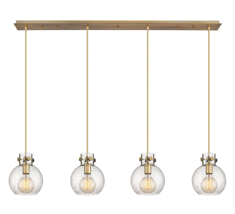 Innovations 124-410-1PS-BB-G410-8SDY Two Light Linear Pendant, Brushed Brass