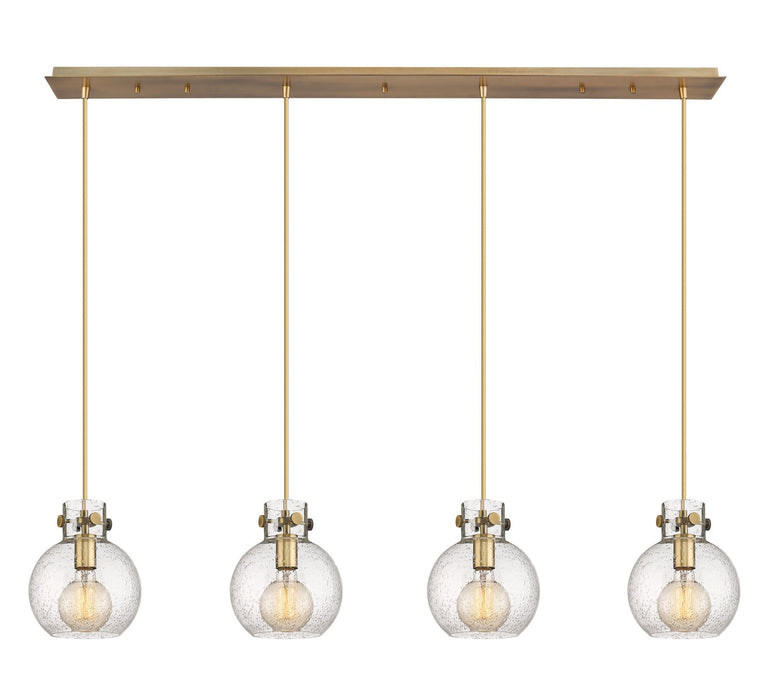 Innovations 124-410-1PS-BB-G410-8SDY Two Light Linear Pendant, Brushed Brass