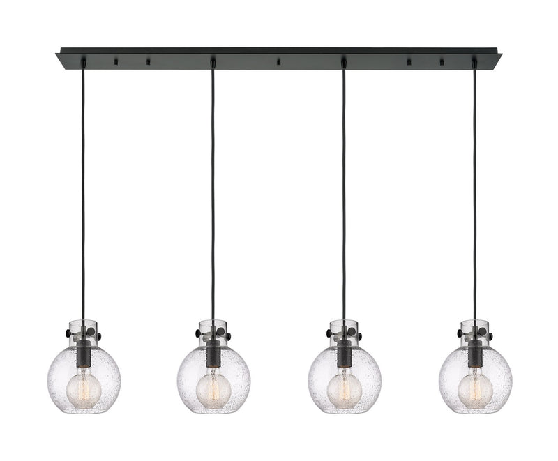 Innovations 124-410-1PS-BK-G410-8SDY Nine Light Linear Pendant, Matte Black