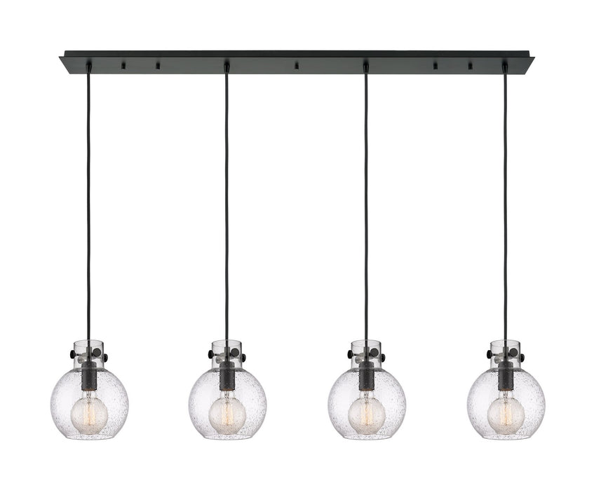 Innovations 124-410-1PS-BK-G410-8SDY Nine Light Linear Pendant, Matte Black