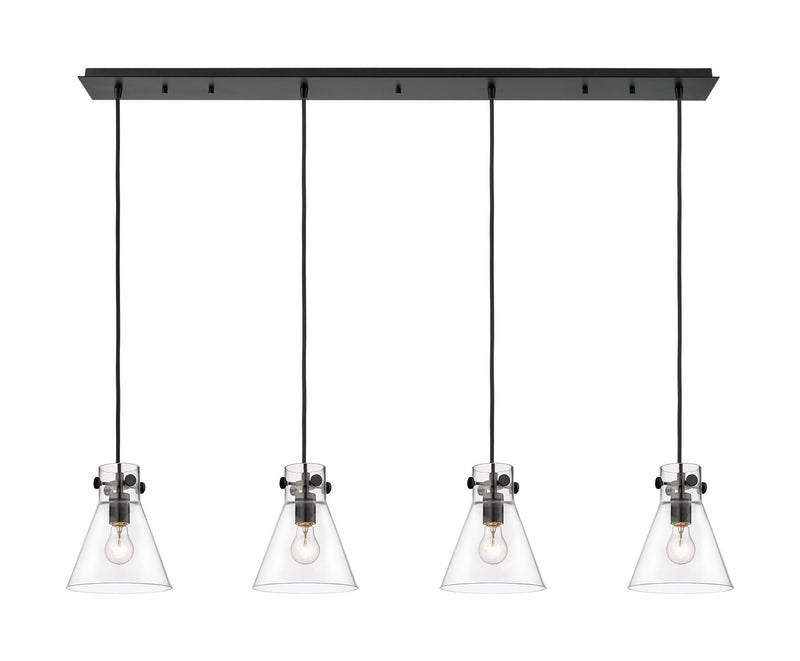 Innovations 124-410-1PS-BK-G411-8CL Nine Light Linear Pendant, Matte Black