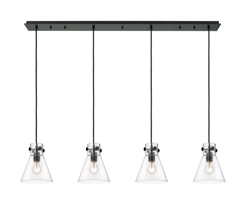 Innovations 124-410-1PS-BK-G411-8CL Nine Light Linear Pendant, Matte Black