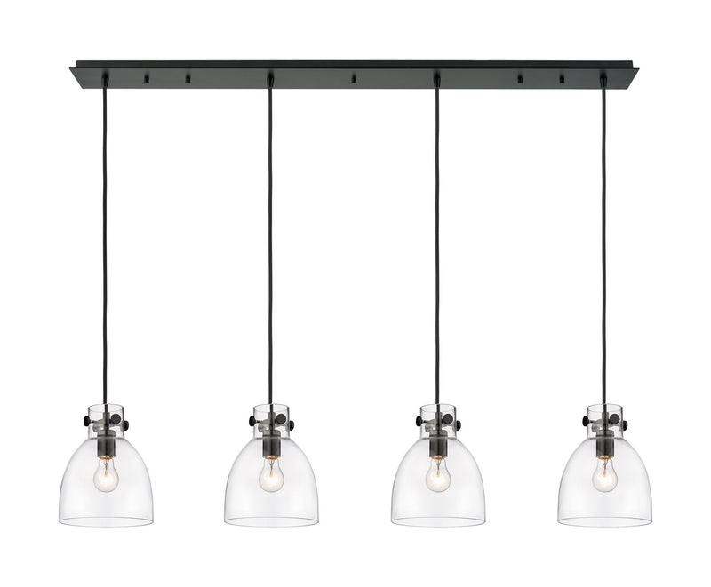 Innovations 124-410-1PS-BK-G412-8CL One Light Linear Pendant, Matte Black