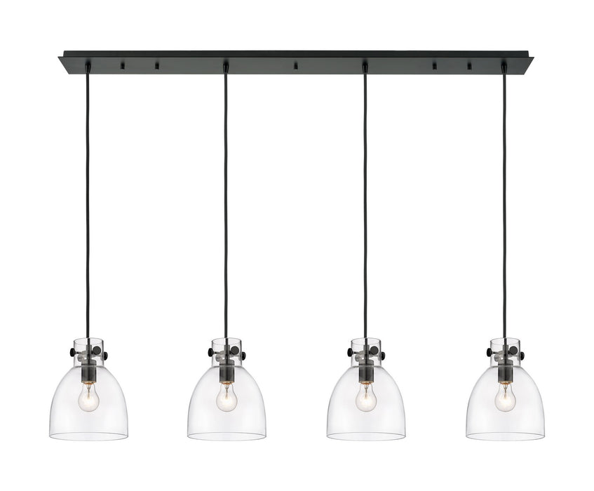 Innovations 124-410-1PS-BK-G412-8CL One Light Linear Pendant, Matte Black