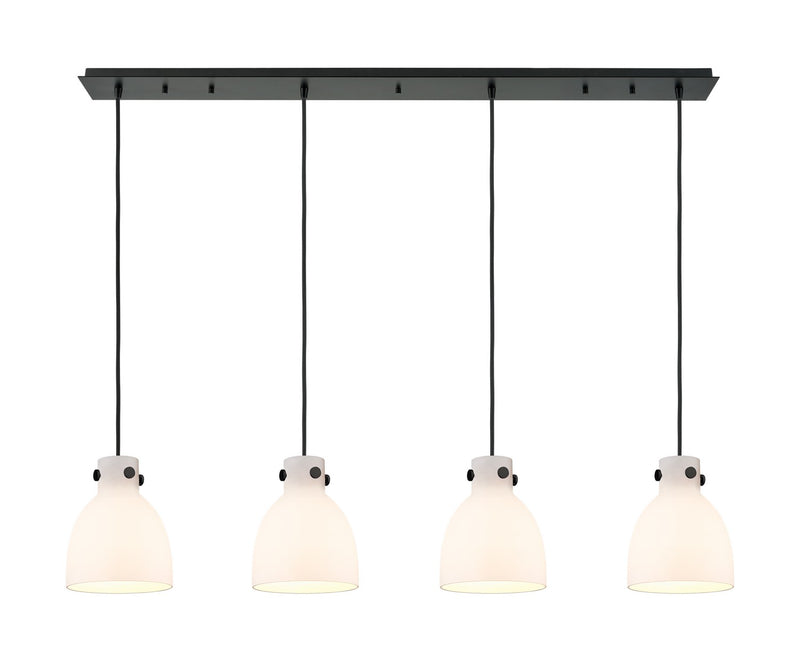 Innovations 124-410-1PS-BK-G412-8WH LED Linear Pendant, Matte Black