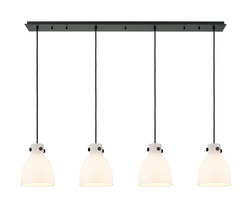 Innovations 124-410-1PS-BK-G412-8WH LED Linear Pendant, Matte Black