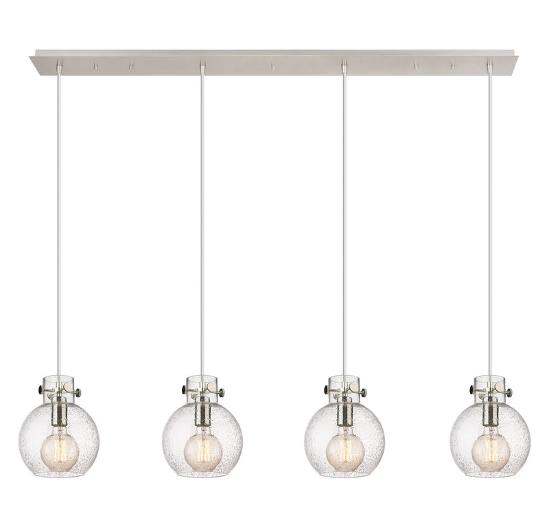 Innovations 124-410-1PS-PN-G410-8SDY Seven Light Linear Pendant, Polished Nickel
