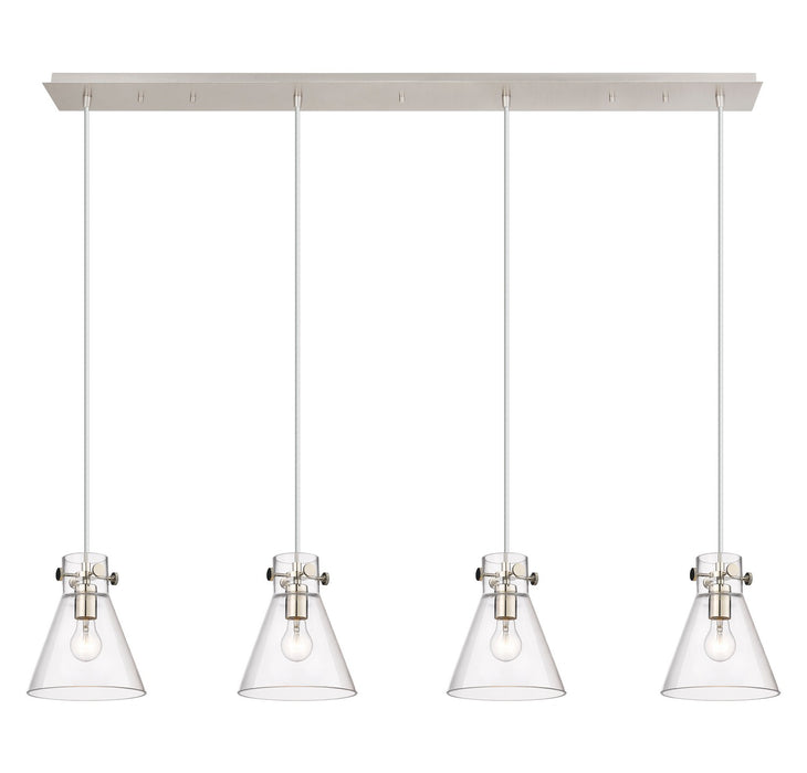 Innovations 124-410-1PS-PN-G411-8CL Six Light Linear Pendant, Polished Nickel