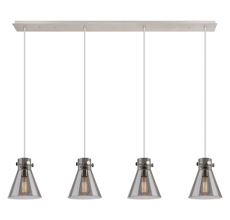 Innovations 124-410-1PS-PN-G411-8SM Two Light Linear Pendant, Polished Nickel