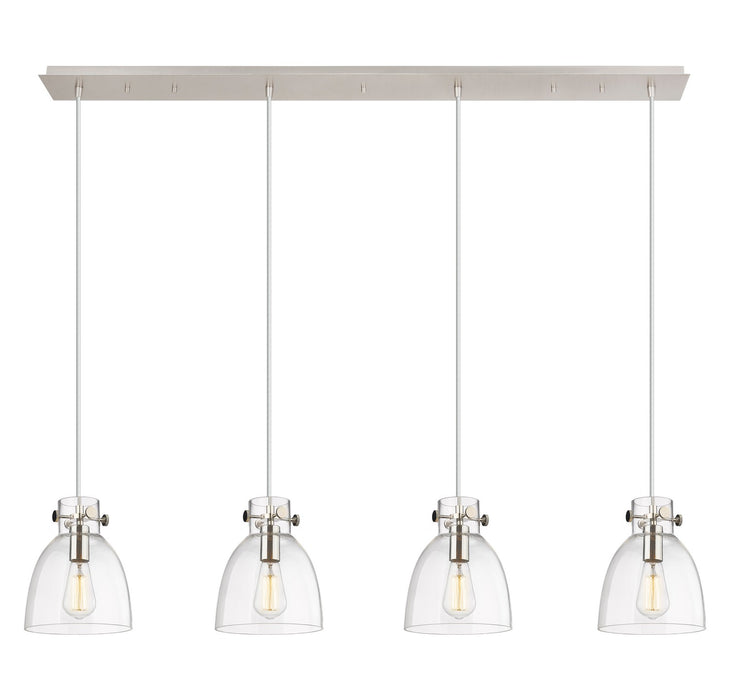 Innovations 124-410-1PS-PN-G412-8CL Eight Light Linear Pendant, Polished Nickel