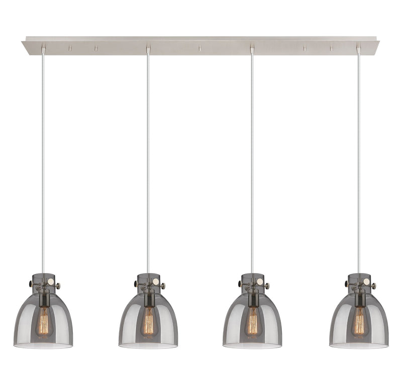 Innovations 124-410-1PS-PN-G412-8SM Five Light Linear Pendant, Polished Nickel