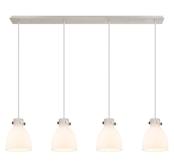 Innovations 124-410-1PS-PN-G412-8WH Eight Light Linear Pendant, Polished Nickel