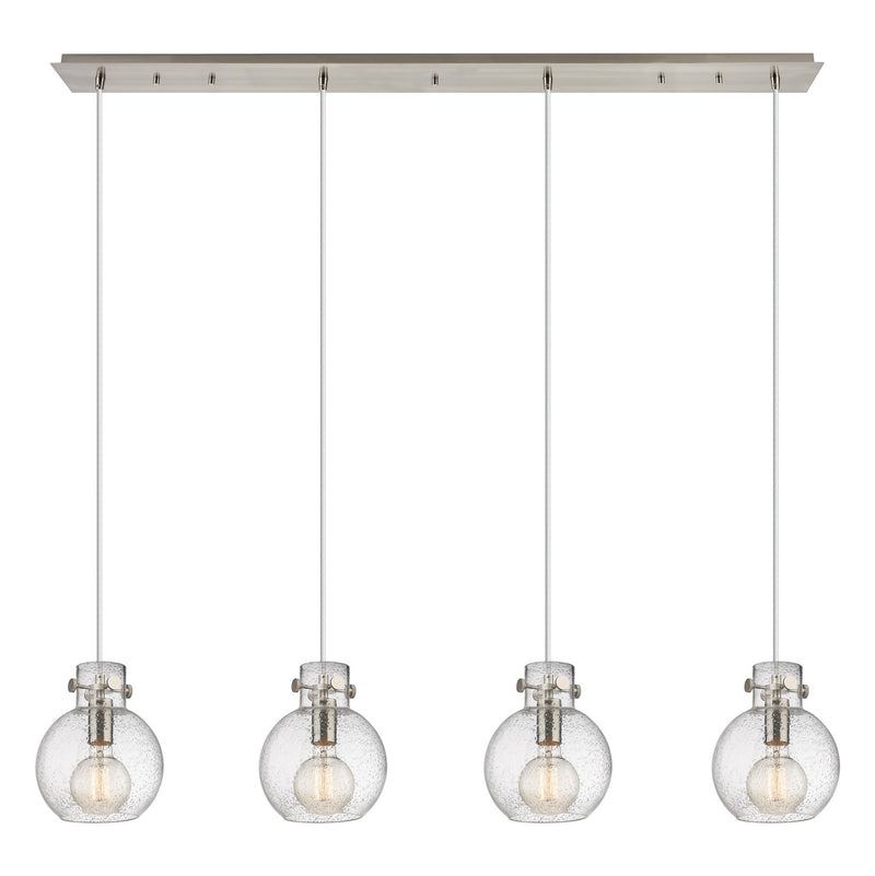 Innovations 124-410-1PS-SN-G410-8SDY Four Light Linear Pendant, Brushed Satin Nickel
