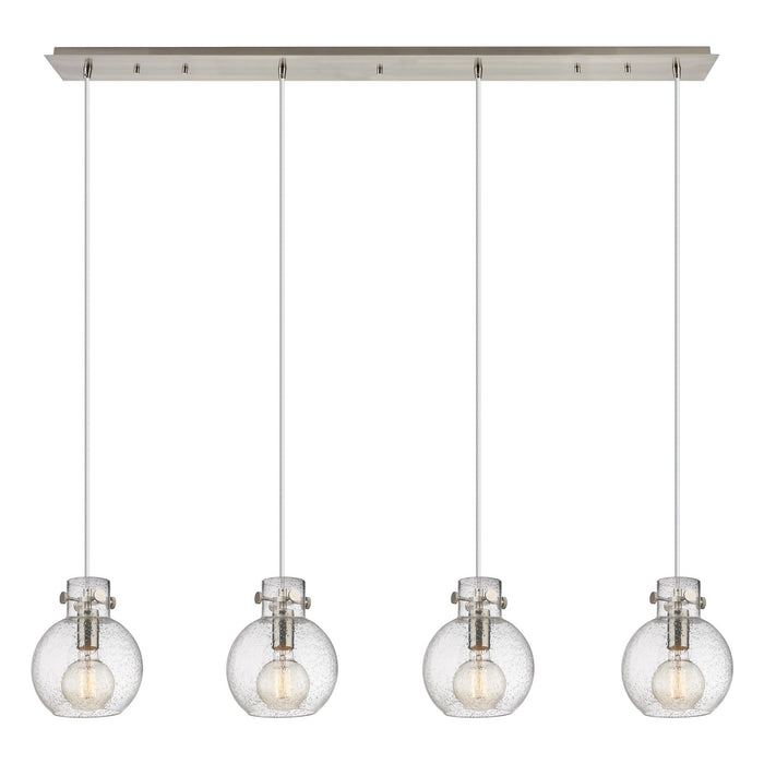 Innovations 124-410-1PS-SN-G410-8SDY Four Light Linear Pendant, Brushed Satin Nickel