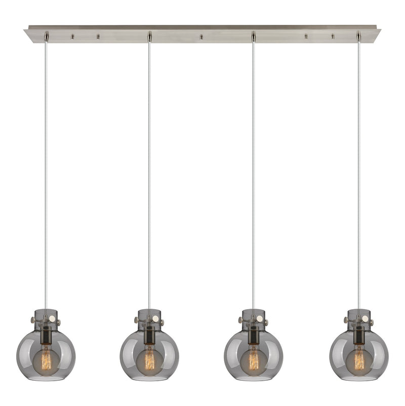 Innovations 124-410-1PS-SN-G410-8SM Seven Light Linear Pendant, Brushed Satin Nickel