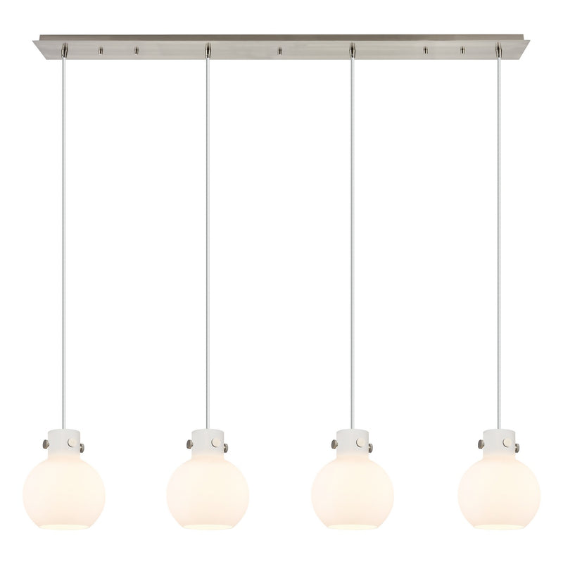 Innovations 124-410-1PS-SN-G410-8WH LED Linear Pendant, Brushed Satin Nickel