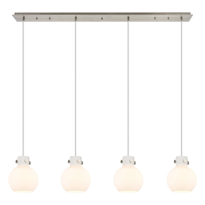 Innovations 124-410-1PS-SN-G410-8WH LED Linear Pendant, Brushed Satin Nickel
